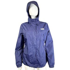 The North Face Women's Antora Jacket M Blue Nylon Waterproof Hooded